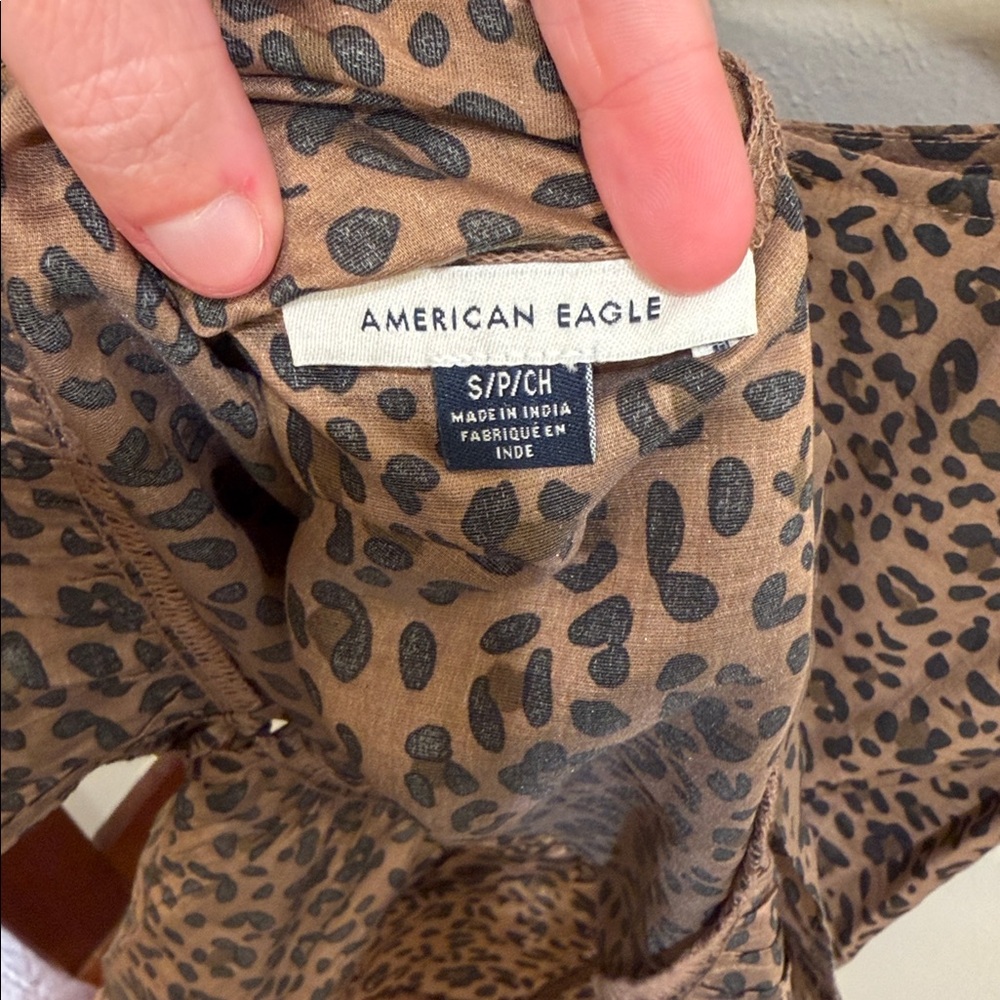 American Eagle Leopard Print Blouse - image 4